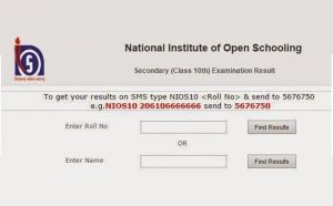 NIOS 10th Result 2018 - NIOS 12th Result 2018