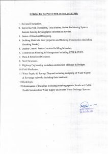 Puda SDE Syllabus