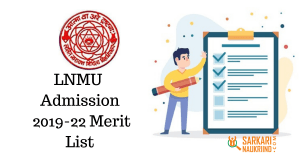 LNMU UG Admission2019-22 Merit