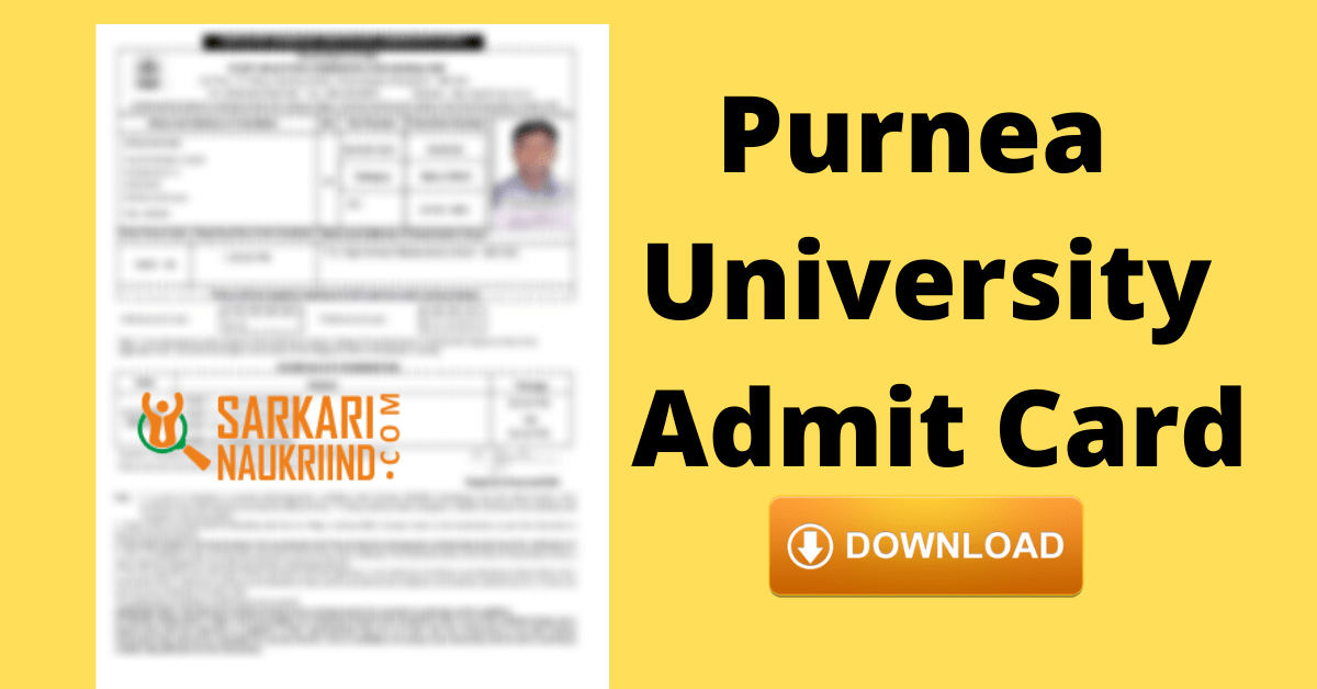 Purnea University Admit Card
