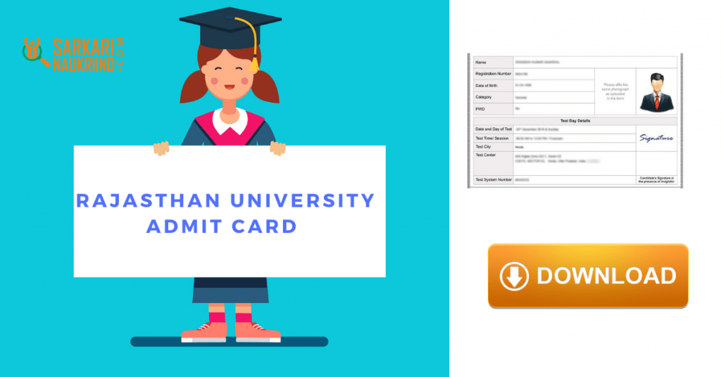 Rajasthan University Admit card