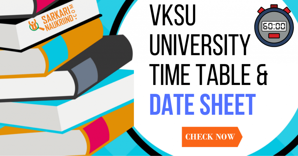 VKSU University Time Table & date sheet