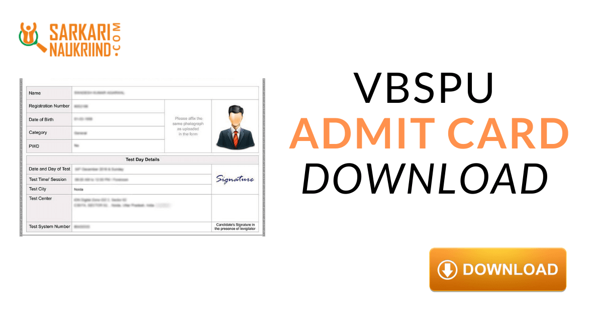 VBSPU Admit Card