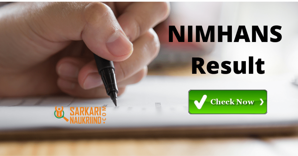 NIMHANS Result