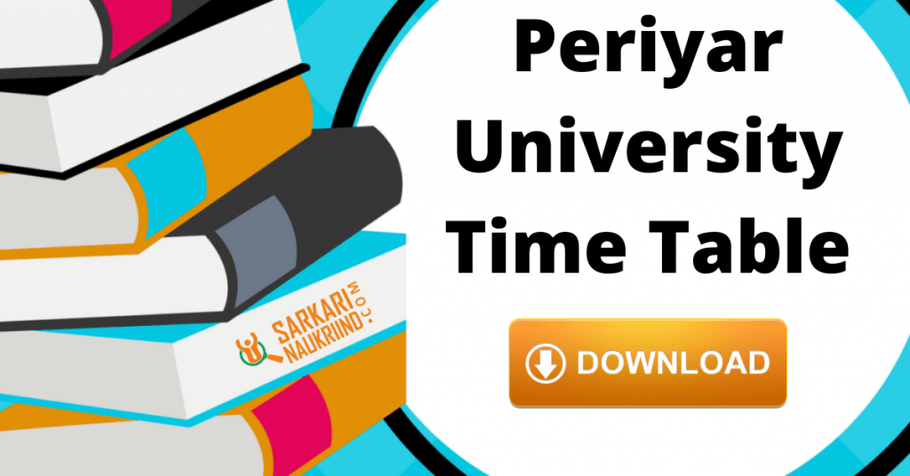 Periyar University Time Table