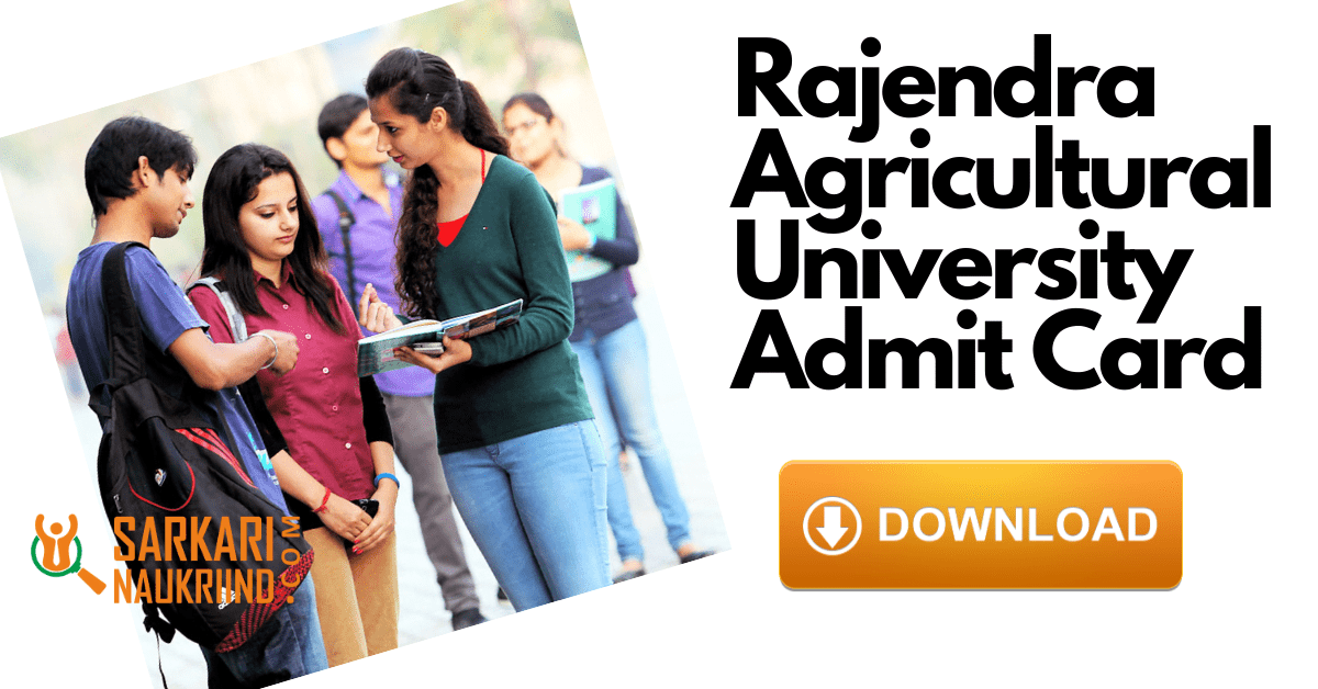 Rajendra Agricultural University Admit Card