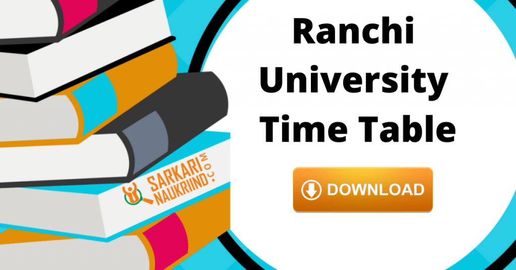 Ranchi University Time Table