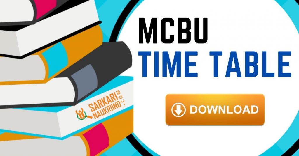 MCBU Time Table