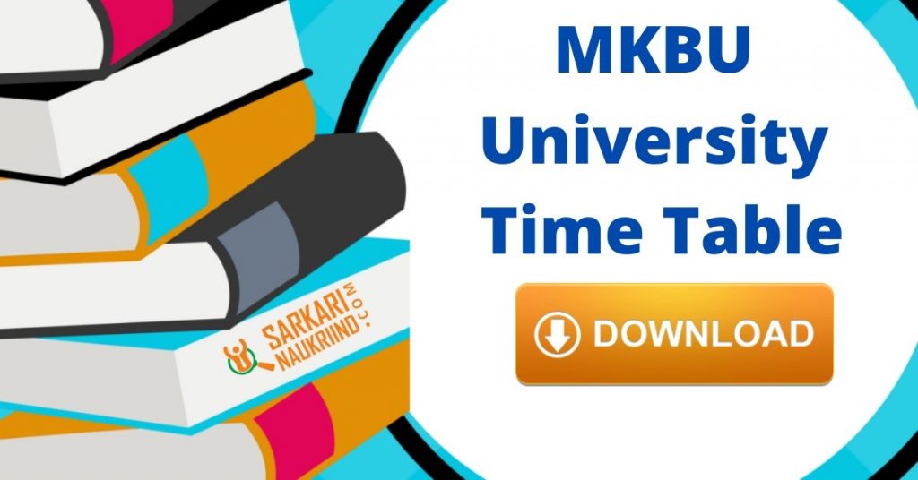MKBU University Time Table