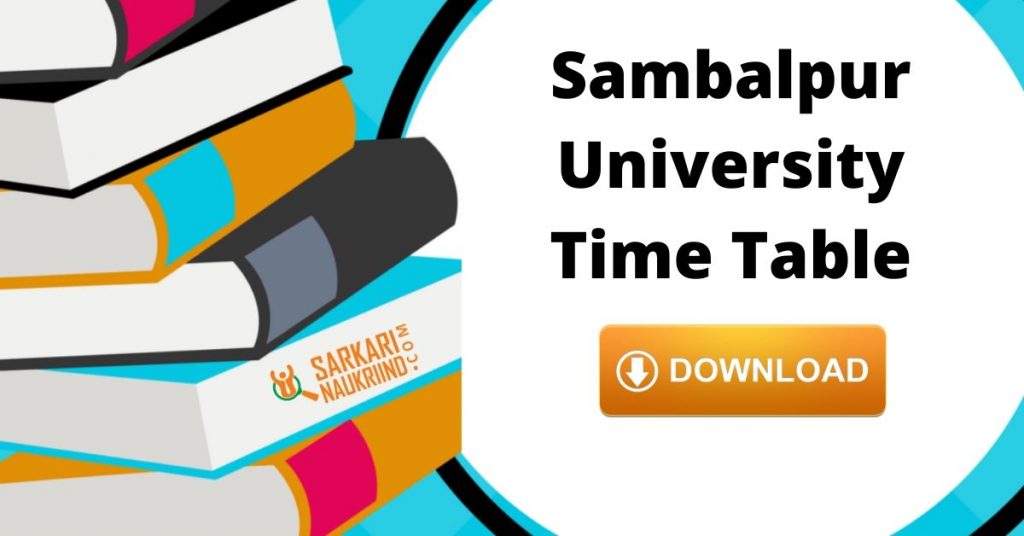 Sambalpur University Time Table