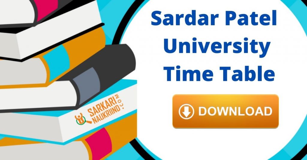 Sardar Patel University Time Table
