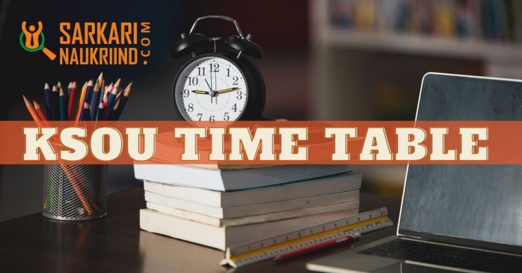 KSOU Time Table