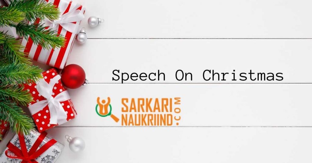 Speech On Christmas