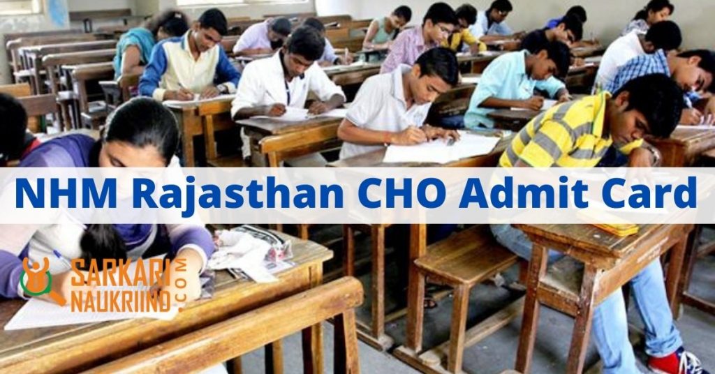 NHM Rajasthan CHO Admit Card